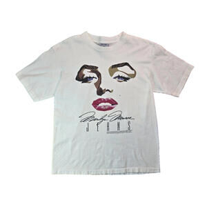 Marilyn Monroe Jeans Vintage 1995 Face Portrait Graphic T Shirt Mens Large L